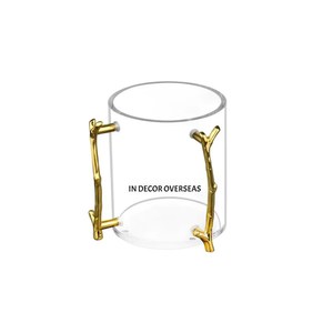 Nouvellement Arrivée Haute En Demande Transparent Verre Clair Fait Verres Tasse Avec Des Poignées En Métal Enduit De Poudre De Couleur Noire De Inde - Product Image 4