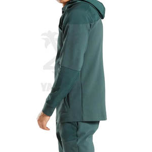 Conjunto de joggers de fitness ecológicos de talla grande para hombre, logotipo impreso personalizado, ropa deportiva de entrenamiento de gimnasio de invierno, 100% algodón transpirable - Product Image 6