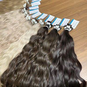 Super vente! 100% Extensions de cheveux humains vietnamiens ondulés naturels de haute qualité en vrac matière première Style Afro disponible en Stock - Product Image 5