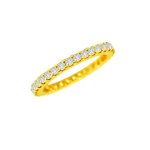 Nuevo Anillo de Compromiso de Lujo con Diamante Sintético Cultivado en Laboratorio, Oro Amarillo de 18 Quilates, 0.75 Quilates, Claridad VS1, Corte Brillante, Superventas - Product Image 4