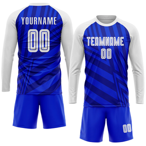 Sublimation Long Sleeve Training Wear Custom Team <b>Name</b> Number Soccer Uniforms Men Youth Football Jersey Sets - Product Image 3