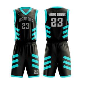 Juego de uniformes de baloncesto juvenil personalizados sublimados de poliéster transpirable de Pakistán - Product Image 6