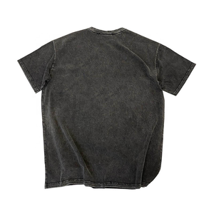 เสื้อยืดแขนยาวโอเวอร์ไซส์ลายวินเทจแบบย้อมสีเอซิด ดีไซน์ใหม่ล่าสุดจากดีไซเนอร์  รับสั่งทำสีและโลโก้  คอกลม ผ้าซาติน สำหรับผู้ชาย ขายส่ง - Product Image 2