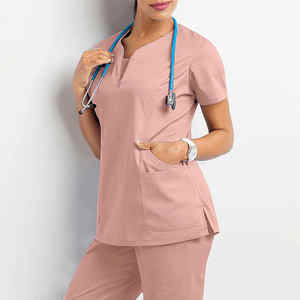Uniformes de Enfermería Unisex Personalizados de Fábrica OEM, Diseño Hermoso, Tela de Poliéster/Algodón Tejida de Alta Calidad, Conjuntos de Uniformes Médicos - Product Image 3