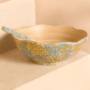 Ensaladera de bambú radiante con laca de cáscara de huevo, decoración de presentación de comida, productos vietnamitas al por mayor ecológicos - Product Image 2