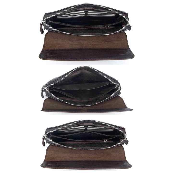 Taba Men's Portfolio Hand Bag Genuine Calf Leather Clutch 9985-t