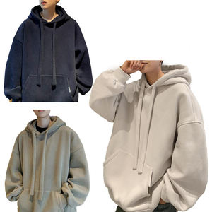 Dernière haute qualité 400GSM French Terry 100% coton Logo personnalisé impression broderie unisexe hommes, s coupe ample décontracté plaine hommes sweats à capuche - Product Image 3