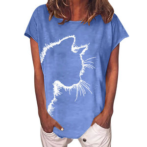 Las camisetas más vendidas para mujer, camiseta de manga corta con cuello redondo, ropa para mujer, Camiseta de algodón - Product Image 5