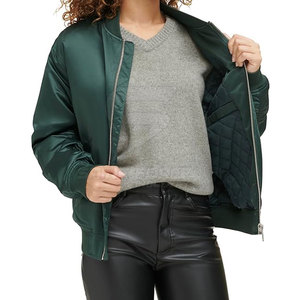 Blouson bomber sportif d'hiver pour femme, léger, avec col montant, ceinture élastique et doublure en nylon, idéal pour les journées actives, tricoté - Product Image 5