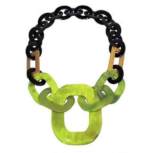 Women's Statement Chunky Link Necklace Natural <b>Buffalo</b> <b>Horn</b> Chain Eco-Friendly Ethnic Jewelry Fashion Accessories - Product Image 4