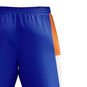Pantalones Cortos Deportivos Azul Rey Personalizados con Paneles Laterales Naranja y Blanco, Pantalones Cortos Deportivos de Poliéster para Hombre - Product Image 6