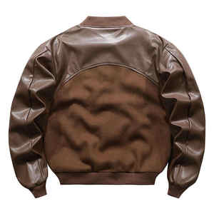 OEM al por mayor Varsity chaqueta botón frente letra impresión Streetwear béisbol bombardero chaquetas de los hombres - Product Image 2