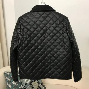 Chaqueta de Invierno para Mujer al por Mayor, 100% Poliéster Acolchado, Estilo Simple, Abrigo de Cuero de Oveja Genuino para Mujer, Chaqueta Informal - Product Image 4