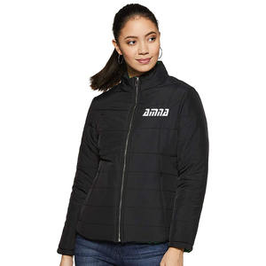 Chaqueta negra acolchada de tela de nailon, ropa de moda con servicio OEM, fabricación de paquistaní - Product Image 1