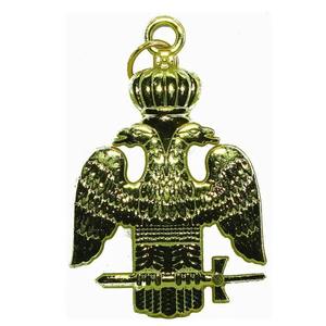 Secretario masónico Oficial Fraternal Regalia Colgante Oro Metal Cuero Artesanía Joya Secretario masónico Oficial Cuero - Product Image 5