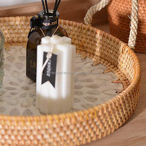 Bandeja de laca de ratán con incrustaciones de conchas bandejas de decoración natural hechas en Vietnam precio barato al por mayor bandeja de nácar - Product Image 1