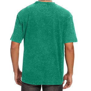 Fabricantes de ropa de calle Hombres Oversized Heavyweight Crew Neck Vintage Wash T-shirt - Product Image 2