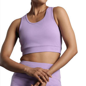 Sujetador deportivo personalizado cómodo para mujer, poliéster transpirable de alta calidad, último diseño, logotipo frontal, Sujetador deportivo de talla grande - Product Image 5