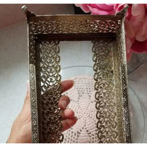 Design élégant Vaisselle Porte-mouchoirs Boîte à mouchoirs En laiton Vintage Boîte de rangement de mouchoirs Première qualité Métal Argenterie Porte-serviettes - Product Image 4