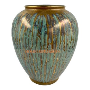 Vase à fleurs en métal plaqué or en laiton massif Vase à fleurs de luxe en métal de qualité fait à la main Vase à fleurs et pot pour décoration de mariage - Product Image 5