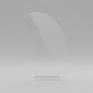 Trophée en acrylique spirale personnalisé de prestige, durable, poli et gravé pour récompenses d'entreprise, reconnaissance des employés, fournisseur en gros - Product Image 2