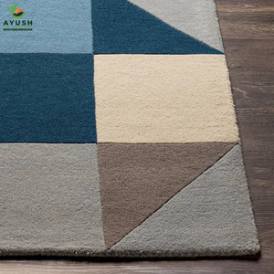 พรมตกแต่งทำจากขนสัตว์พรมปูพื้นแบบทำมือสำหรับห้องนอนและห้องนั่งเล่น - Product Image 5