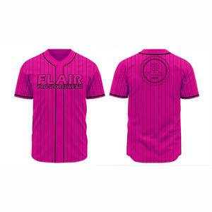 Maillots de softball et de baseball personnalisables de grande taille en polyester respirant à col rond avec imprimé uni par sublimation - Product Image 5