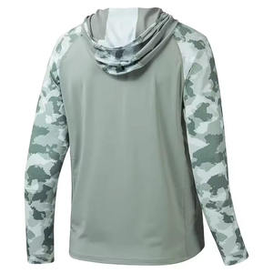 Personalizar diseño pulóver ropa deportiva Pesca desgaste UPF50 + Antin UV poliéster Spandex Camisa con capucha sublimación impresa conjunto - Product Image 5