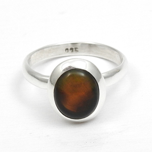 925 argent massif déclaration délicate 100% pierre gemme d'opale noire semi-précieuse naturelle Fine à la mode promesse anneaux cadeau pour son OEM - Product Image 2
