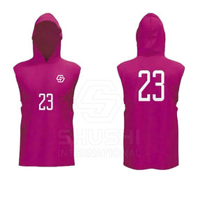 เสื้อแขนกุดมีฮู้ดแขนกุดสำหรับผู้ชาย7on7ธงกีฬาระบายอากาศได้แห้งเร็วกำหนดสีและโลโก้ได้ตามต้องการ - Product Image 6