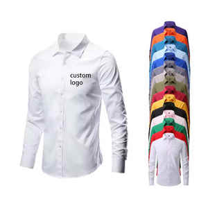 Chemises pour hommes teintes en fil Vente en gros de chemises habillées avec logo personnalisé Fournisseur OEM ODM Usine directe Élégant Formel Décontracté Confortable - Product Image 1