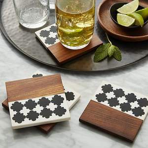 High Grade Epoxy Resin & <b>Wood</b> Coasters Mats Home Decoration Anti-Scalding Coasters Mats & Pads Absorbent Coaster <b>Placemats</b> Decor - Product Image 6
