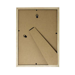 Juego de 4 Marcos de Madera Natural para Pósteres de 14.8 x 21 cm DIN A5, Marcos Decorativos para Fotos con Grabado, Estilo Simple para Colgar - Product Image 2