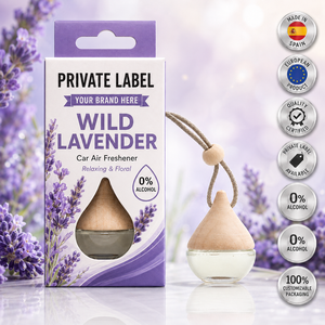 Ambientador para Auto con Aroma a Lavanda Silvestre, Marca Privada, 6ml, OEM |   Fragancia para Auto Sin Alcohol |   España UE - Product Image 1