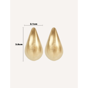 Yxq ต่างหูสแตนเลสสตีลสีทองแบบ E300ของเครื่องประดับแฟชั่น - Product Image 1