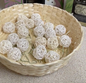 ลูกบอลหวายธรรมชาติสําหรับสัตว์เลี้ยง - หวายสัตว์เลี้ยงเคี้ยวนกแก้วหนูแฮมสเตอร์กระต่าย 100% จากเวียดนาม หวายคุณภาพสูงสําหรับสัตว์เลี้ยง - Product Image 2