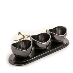 <b>Set</b> Of 3 <b>Soup</b> Serving <b>Bowl</b> for Noodles Cereal Server Dishes Bone Inlay Finishing <b>Bowl</b> Custom Made Decorative Serving <b>Bowl</b> - Product Image 4