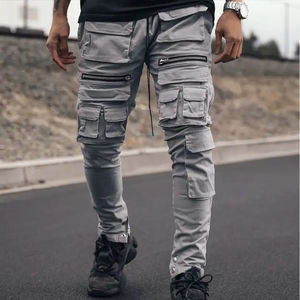 Pantalon cargo formel pour homme, nouvelle conception 2025, en laine, mi-lourd, respirant, coupe droite, taille mi-haute, fermeture à cordon, été - Product Image 5