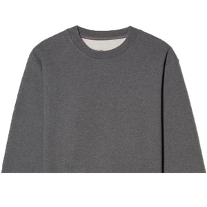 Sweat-shirt à col rond en molleton tricoté 100 % coton de qualité supérieure pour homme, écologique, respirant, avec logo imprimé en relief sur le devant - Product Image 4
