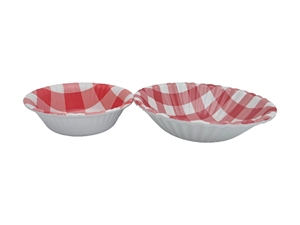Juego de <span class=keywords><strong>vajilla</strong></span> de <span class=keywords><strong>melamina</strong></span> Náutica de 3 piezas a cuadros rojo marino 10 \ "/8 \" plato de plástico ecológico plato de ensalada característica sostenible - Product Image 4