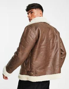 Chaqueta de piel de oveja para hombre, chaqueta de invierno transpirable con capucha desmontable de piel de zorro y mapache, chaqueta de piel de aviador - Product Image 2