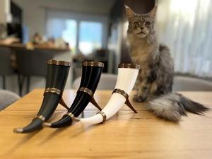 Handmade Polished Viking Drinking Horn Best Price Animal Style Souvenir for Wine <b>Beer</b> Cold Beverages - Product Image 2