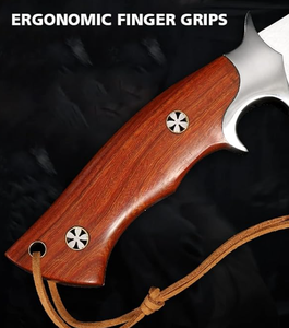 Couteau de chasse moderne de haute qualité en acier M390 fait main avec manche en bois et étui – Commandes en gros personnalisées, services OEM/ODM - Product Image 4