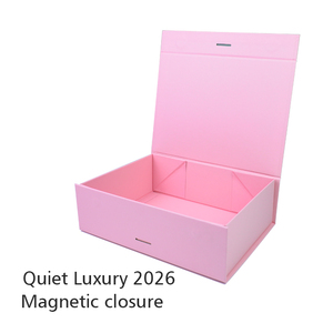 Cajas de Embalaje Cosmético Ecológicas Personalizadas, Cajas de Embalaje de Lápiz Labial de Color Rosa Reciclables con Lazo - Product Image 4