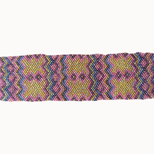 Hastvikas Bohemian Geometric Beaded <b>Bracelet</b> Handmade Blue and Yellow <b>Beads</b> Gold Plated for Christians Gift - Product Image 5