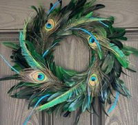 Guirlande florale de citron vert plume de paon guirlande de noël pour la maison porte mur fenêtre fête de mariage Halloween Thanksgiving automne décor