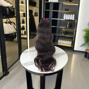 Vente en gros 100% cuticule alignée 10A-12A brésilien vietnamien brut vierge indien cheveux tisse paquet doux HD vendeur de marque privée - Product Image 1