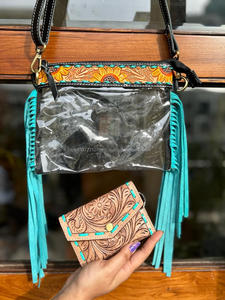 ใหม่กระเป๋าหนังแท้แบบชาวตะวันตกที่ทำด้วยมือกระเป๋าสไปเดียมสีใสกระเป๋าพวงกุญแจเหรียญหนังเครื่องมือเปลี่ยนเหรียญ - Product Image 2