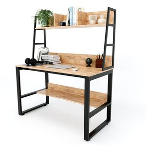 Ev ofisleri ve çalışma odaları için Ideal ahşap raflar (çalışma masası x 60x120 cm) ile 145 BLV032 - Product Image 1