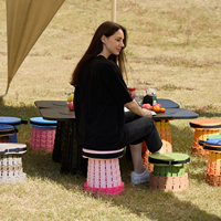 Génération 8 Siège de pêche léger Chaise de camping facile à transporter Tabouret télescopique pliable portable en PP